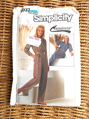 FF Vintage 1980s Simplicity Sewing Pattern 7032 Smart Jumpsuit Size 16 B40''