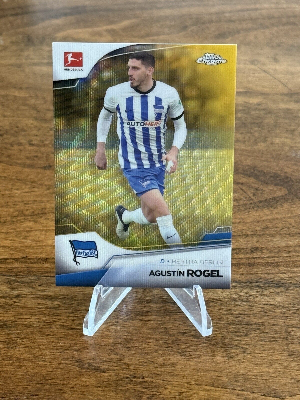2022-23 TOPPS CHROME BUNDESLIGA AGUSTIN ROGEL GOLD WAVE REFRACTOR /50