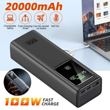 100W Cargador 20000mAh De Bateria USB Para Celulares Tablet Telefono Portátiles