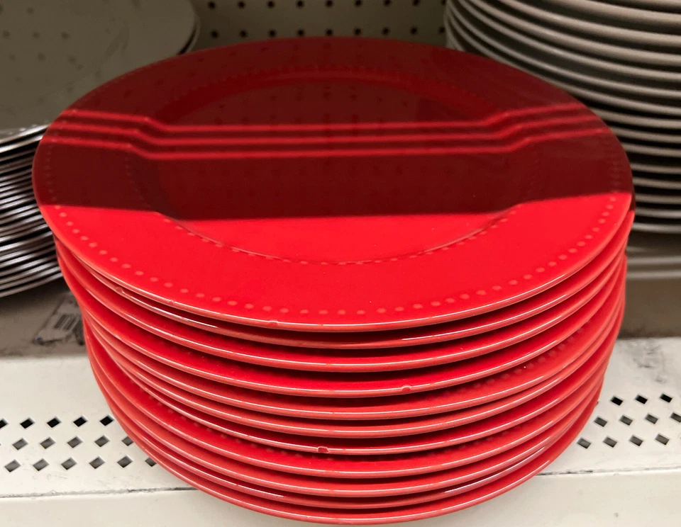 Royal Norfolk Red Dinner Plates 10 1/2” Set Of 4 "Excellent Condition"