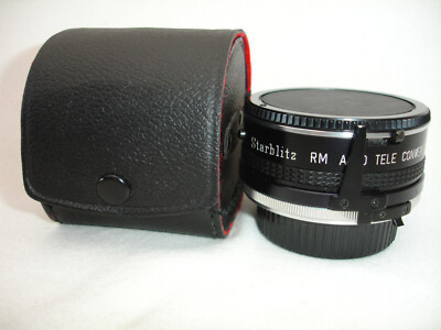 STARBLITZ RM 2X Auto Tele Converter lens, case caps for MINOLTA MD mount cameras