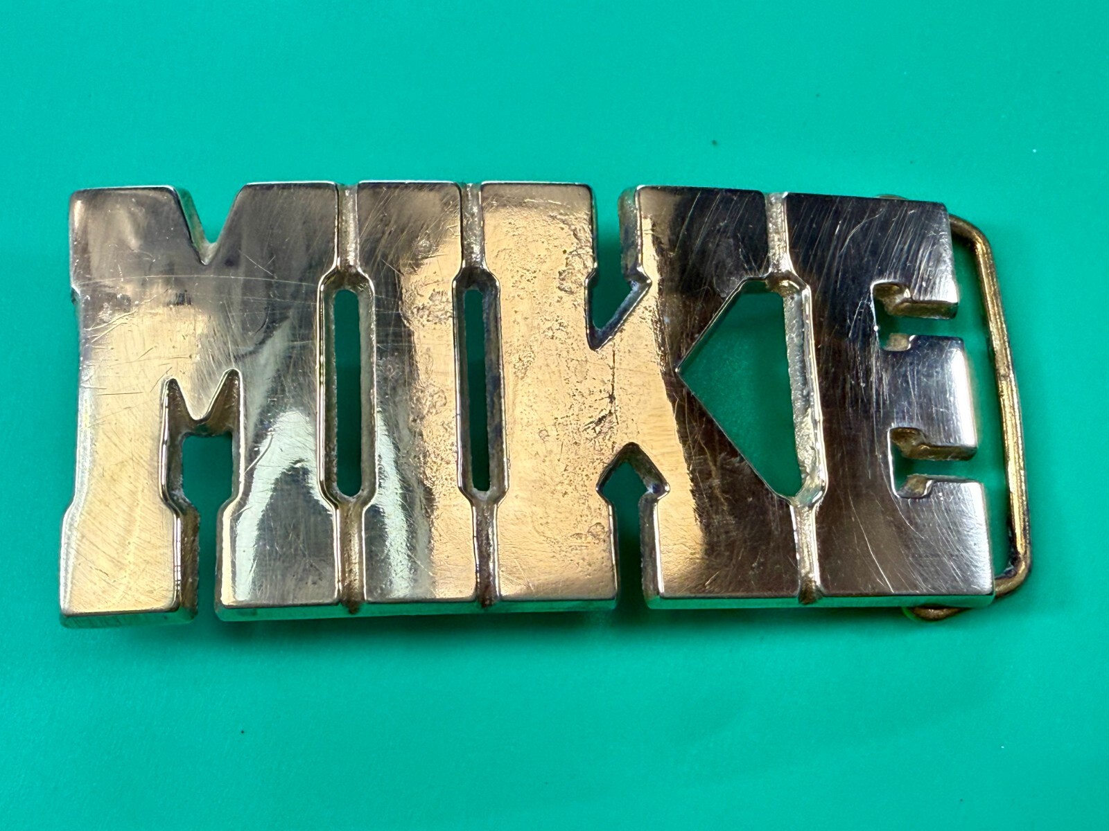 Custom Name MIKE Block Letter Solid Brass Vintage… - image 16