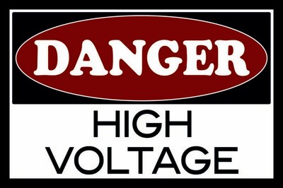 Ontrada Holzschild 20x30cm Danger high Voltage Holz Schild
