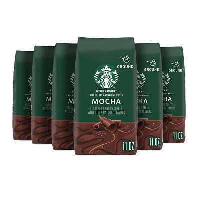 Starbucks Flavored Ground Coffee Mocha No Artificial Flavors 6 Bags 11 Oz