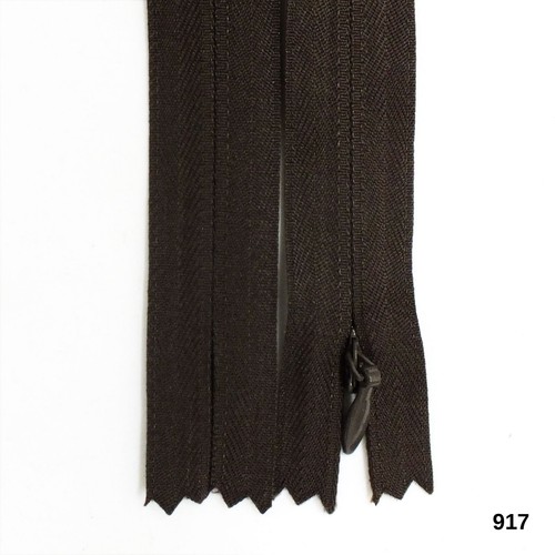 12 pcs Quality BKC Invisible Zipper, Top Open Bottom Closed 24" Dark Brown #917 - Picture 3 of 4