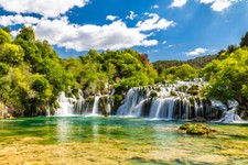 Wandbild: Schöner Skradinski-Buk-Wasserfall im Nationalpark Krka - [...]