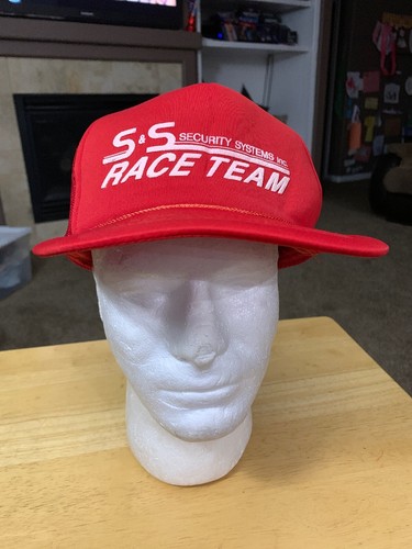 S&S Security Systems Race Team Red Mesh SnapBack Trucker Hat Baseball Cap