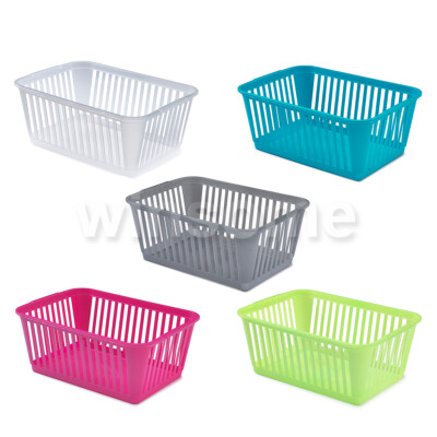 Plastic Storage Baskets Crate Handy Home Office Pharmacy School