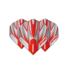 Winmau Prism Alpha Standard Dart Flight - Clear Red
