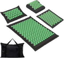 Acupressure Mat and Pillow Set with Carrying Bag - Acupuncture Mat for Neck & Ba