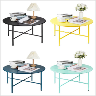 Cerbior Patio Round Patio Coffee Table Weather Resistant Outdoor Side table