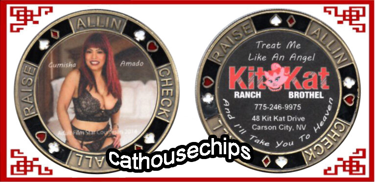 Kit Kat Ranch Brothel Carson City NV   CUMISHA AMADO PORN STAR Brass Coin.