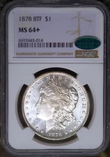 1878 P 8 TF Morgan Dollar ~ NGC & CAC MS 64+ ~ STAND ALONE TOP POP VAM 14