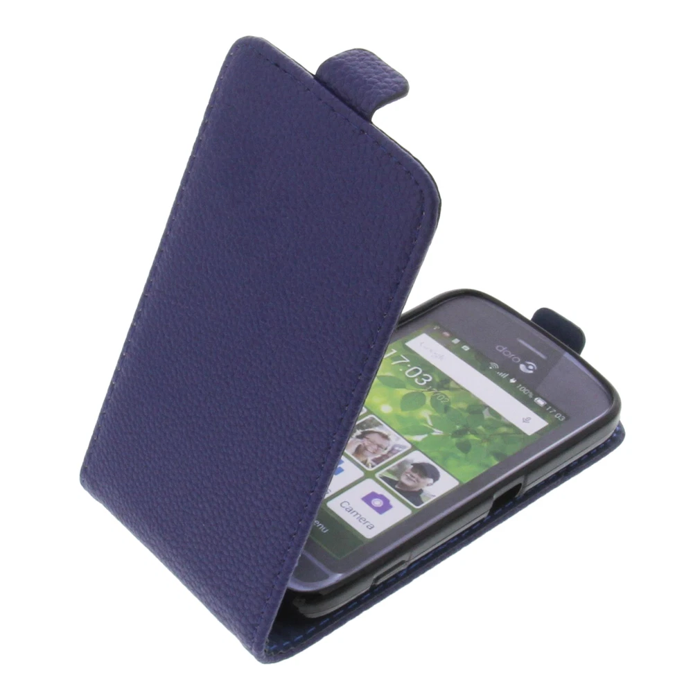 Caseroxx Flip Cover In Similpelle Con Chiusura Magnetica Per Doro 1360/1361/1362 – Nero - 5