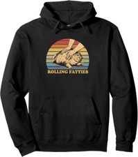 Cat Rolling Fatties Funny Sarcastic Cat Lover Gift Unisex Hooded Sweatshirt