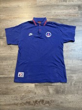 Vintage 90's Nike Paris Saint-Germain PSG Football Polo Shirt Soccer MD A10