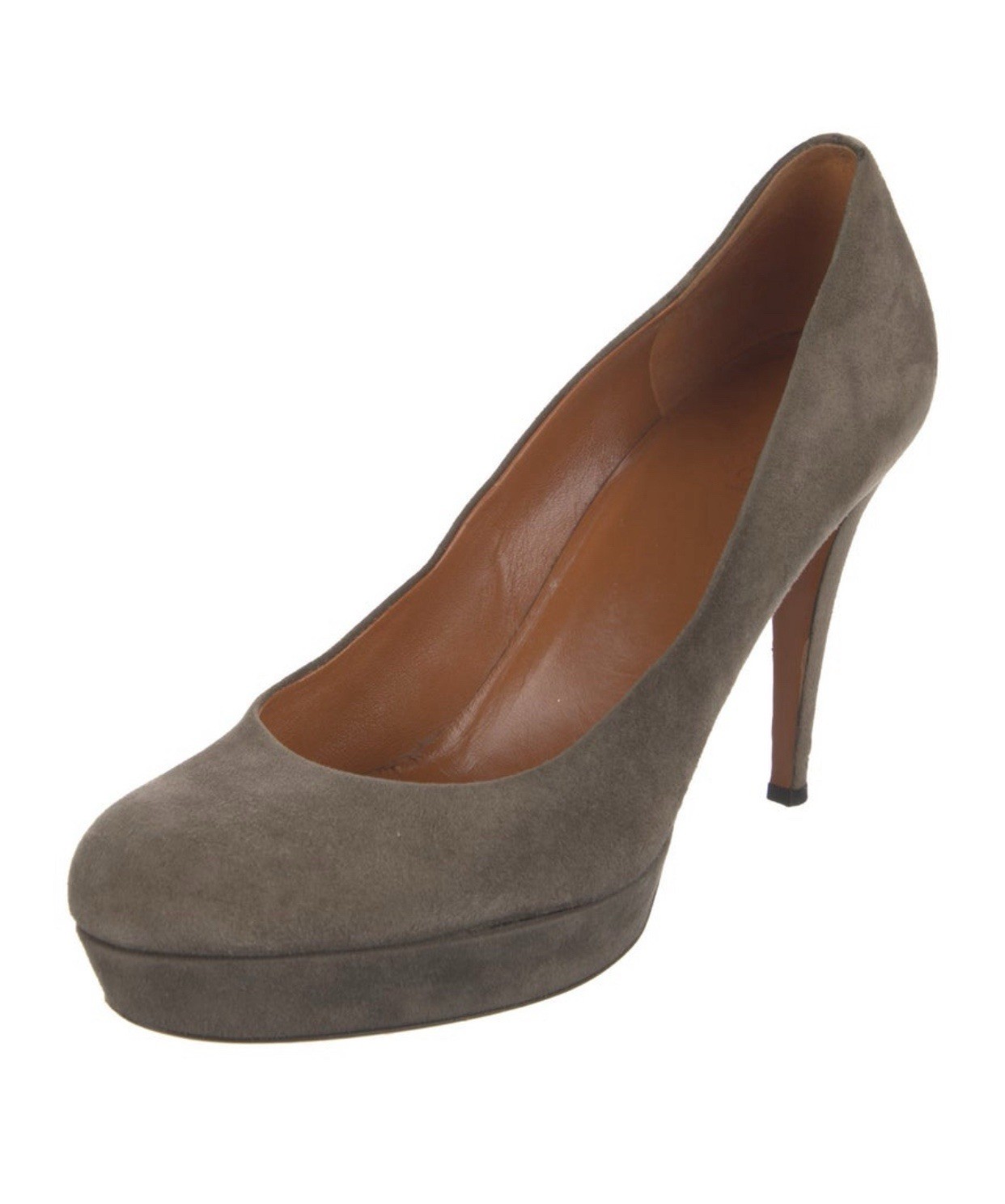 Gucci Authentic Solid Gray Genuine Suede Leather … - image 2