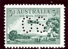 Australia 1929 KGV Air Official Stamp 3d green superb MNH. SG O119.