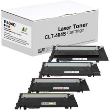 4-Pack CLT-404S Toner Compatible for Samsung CLT 404S Xpress C480 C430W SL-C430W