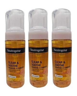 Neutrogena Clear & Soothe Mousse Cleanser 150ml 3er Pack