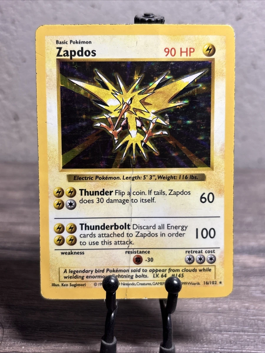 ZAPDOS SHADOWLESS 16/102 サンダー 英語版 Zapdos 016/102 Base Set (Shadowless) for sale | eBay