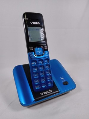 VTech Cordless Phone Model CS6519-15 Blue Phone with Cradle Charger Tested READ
