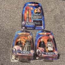 Doctor Who Figure Bundle Third Doctor / Dalek & Third Doctor Sea Devil / Sonic