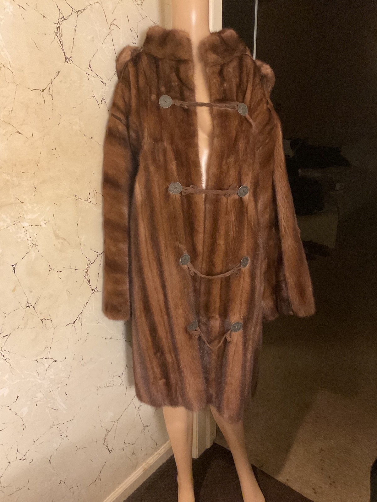 $28,975  Fendi Brown Mink Fur Coat / Jacket with removable fur hood with tag thumbnail 3