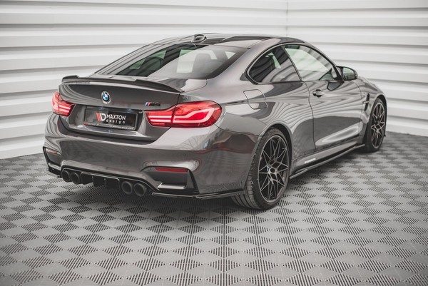 Maxton Design Diffusor Flaps V.3 Passend FüR BMW M4 F82 Schwarz Hochglanz-image