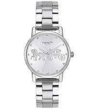COACH GRAND 14502975 SILVER DIAL STAINLESS STEEL BRACELET 28MM WOMENS WATCH