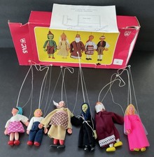 Vintage JAS Wooden Puppets Marionettes Made In Czechoslovakia - W Original Box