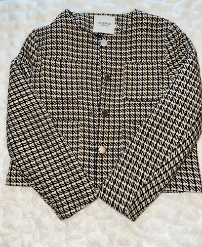 Houndstooth Print- CLASSIC Women’s Blazer M