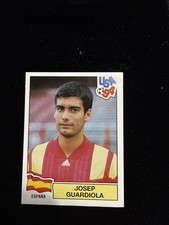 Rare Small JOSEP PEP GUARDIOLA 1994  Spain  Rookie Card RC Soccer #198 Panini. rookie card picture