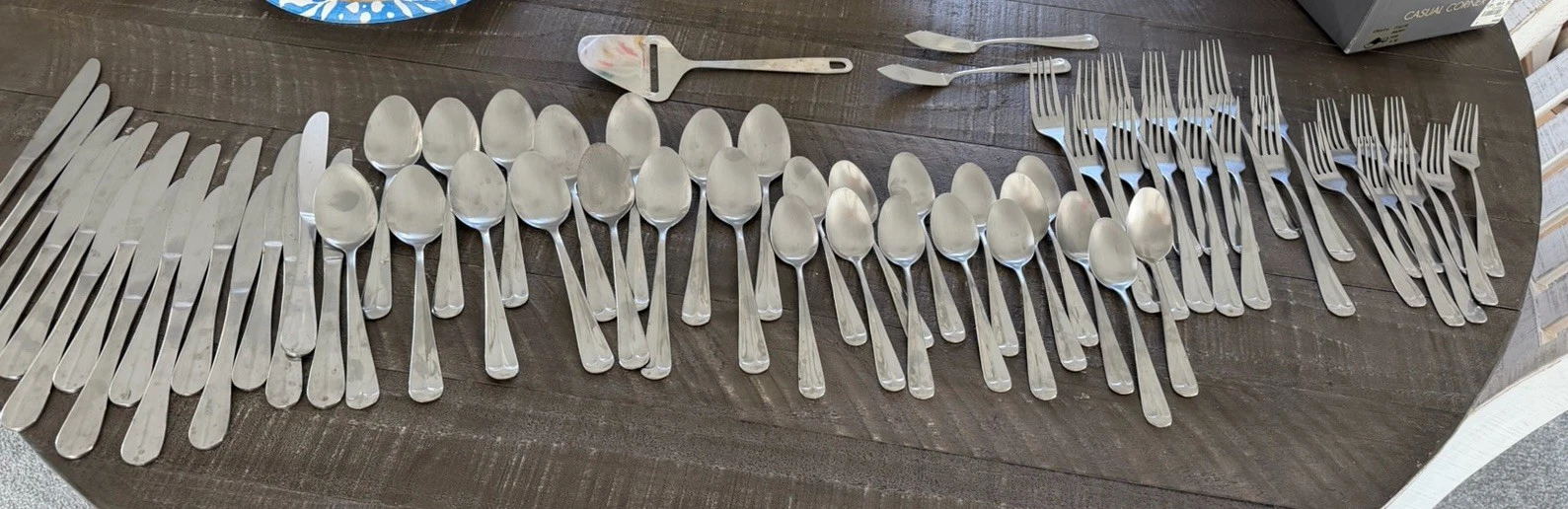 Lot Of 68 Pieces Hampton Silversmiths Stainless Silverware Flatware “HSV117”