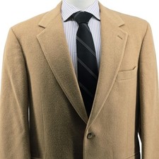 Brooks Brothers Camel Hair Blazer Sport Coat Mens US 40 Beige Jacket Made In USA