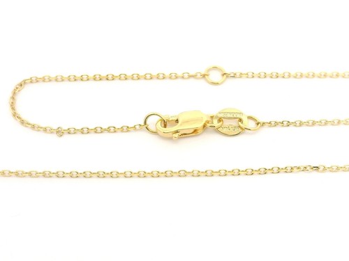 14k Yellow Gold Swallow Bird Slide Pendant Adjustable Cable Link Chain Necklace - Picture 5 of 10