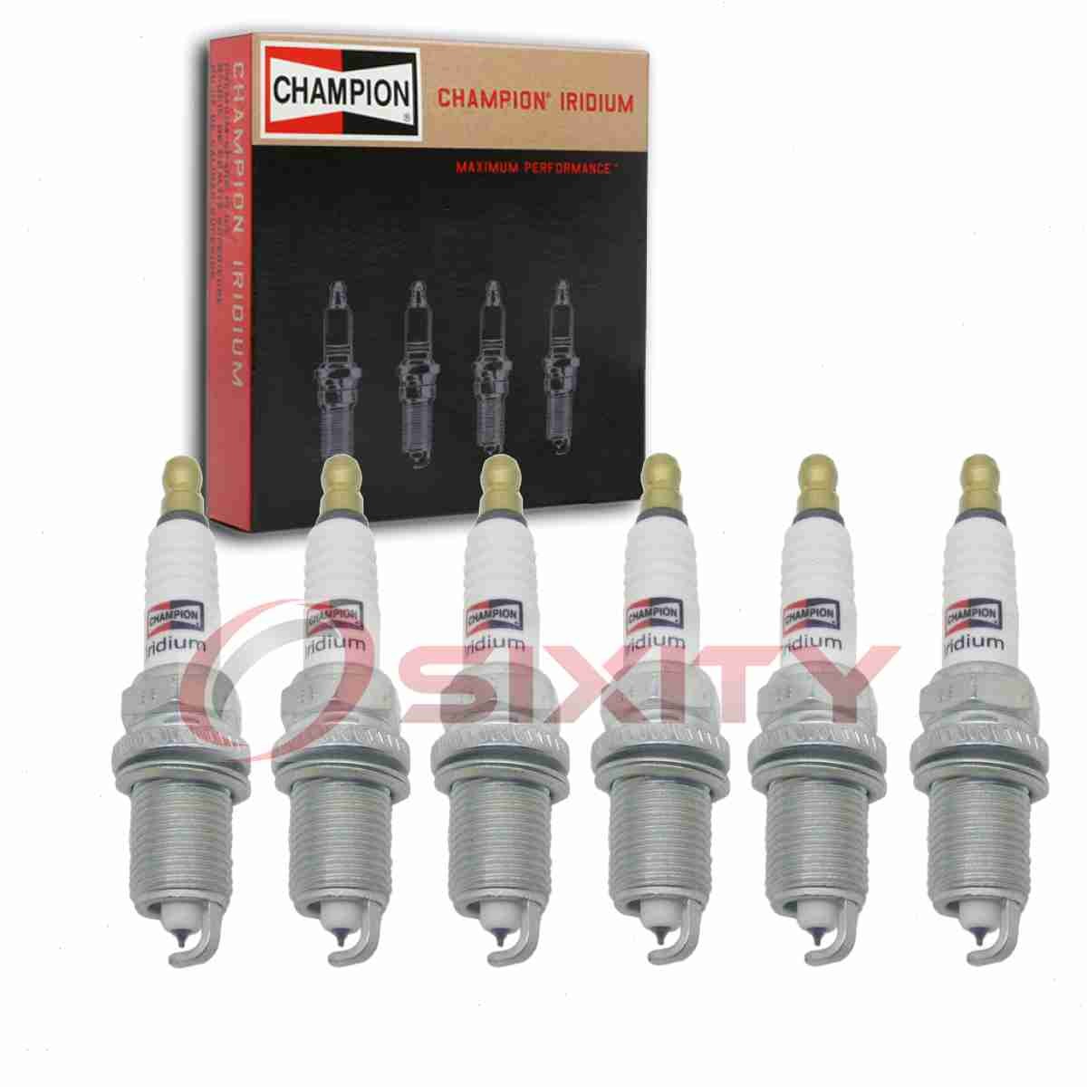 6 pc Champion Iridium Spark Plugs for 1988-1991 Mazda 929 3.0L V6 Ignition hz