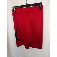 Jordan Boys Red Mesh Basketball Shorts Jumpman Logo Size Medium 10-12 Years