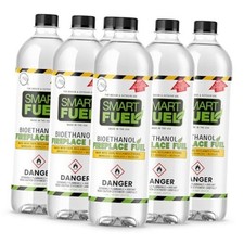 Smart Fuel Bioethanol Fuel for Fireplaces and Stoves - 1 Liter  Pack of 6