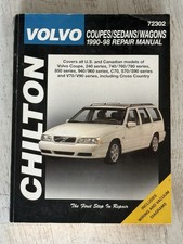 Chilton Manual 72302 - Volvo Coupes/Sedans/Wagons, 1990 to 1998
