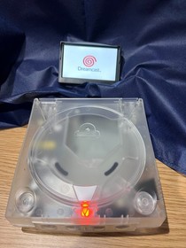 Sega Dreamcast VA1 Console Custom Clear Shell Serviced - Optical Drive Removed