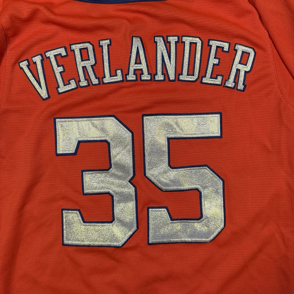 Justin Verlander 35 Majestic Med Jersey Houston Astros 2017 World Series Champ - Image 4 of 4