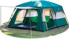 KTT Extra Large Tent 10-12-14 Person B ,Family Cabin Tents,2 Rooms,3 Doors and 3