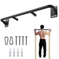 Wall Mount Doorway Pull Up Bar Home Gym Workout Equipment 32in Span Wall Mount