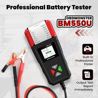 12V Battery Tester with SOC Status Indicators Printer Trolling Motors
