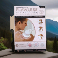 Finishing Touch Flawless Cleanse Spa Spinning Brush 2-Speed White, 3 Heads