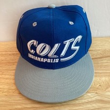  NWT INDIANAPOLIS COLTS Blue/White Retro NFL Adjustable Snapback Hat YOUTH 