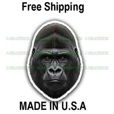 Gorilla Head Vinyl Decal Sticker B