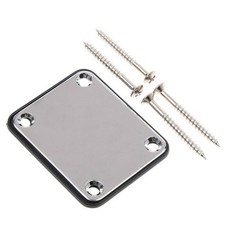 Silver Neck Plate w/ 4 Screws For Strat Tele LP SG Jazz Bass Electric Guitars gg