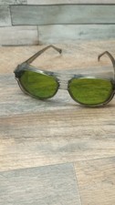 Vintage Steampunk Safety Glasses Green Lenses And Screen Shields 1950s AO 5 3/4